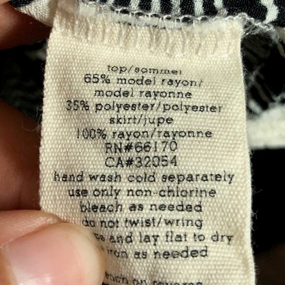 Silence + Noise Womens Dress Black White Geometric Sleeveless Bejeweled Small - Picture 7 of 12